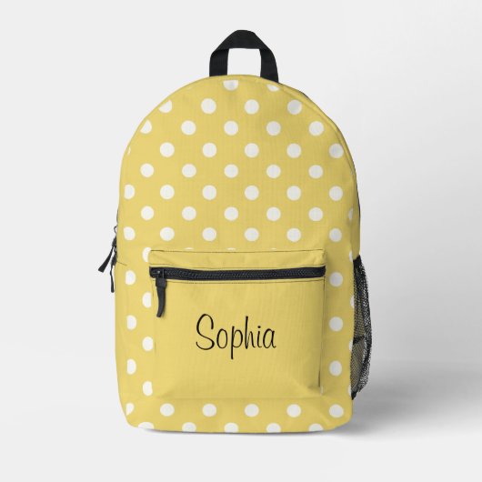 Boter Geel Stippen Persoonlijke Kinderen Rugzak (Voorkant)
