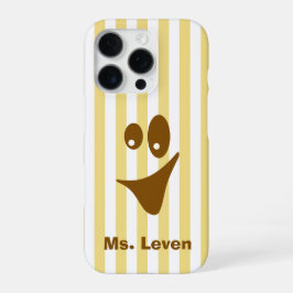 Boter Geel Streep Bruin Eigenzinnige Glimlach iPhone 16 Pro Hoesje