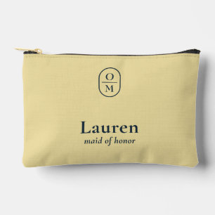 Boter geel Trouw Monogram Bruidsmeisje Cadeau Etui