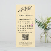 Boter Geel Trouwfoto QR-code Elegant (Staand voorkant)