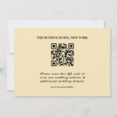 Boter Geel Trouwfoto QR-code Elegant Save The Date (Achterkant)