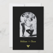 Boter Geel Wilde Bloem Foto Bruiloft Kaart (Achterkant)