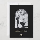 Boter Geel Wildflower Fotobruiloft Kaart (Achterkant)