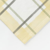 Boter Geel Wit Geplaid Stripes Verjaardag Fleece Deken (Hoek)