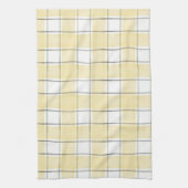 Boter Geel Witte Gekruist Strepen Bruiloft Feest Theedoek (Verticaal)