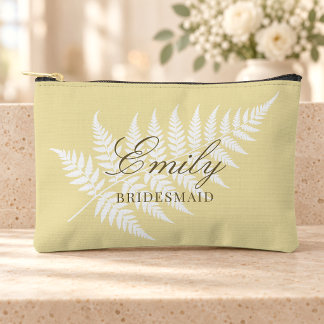 Boter Geel Witte Varens Kleine Bruidsmeisje Etui