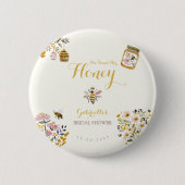 Boter Geel Ze Vond Haar Honing Bij De Bruiloft Ronde Button 5,7 Cm (Voorkant)