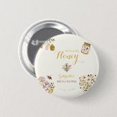 Boter Geel Ze Vond Haar Honing Bij De Bruiloft Ronde Button 5,7 Cm (Voorkant /achterkant)