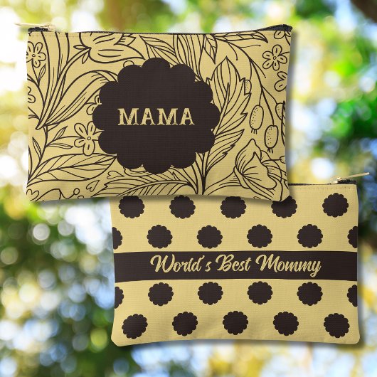 Boter Gele Bloem Print Gepersonaliseerde Cosmetisc Etui