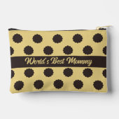 Boter Gele Bloem Print Gepersonaliseerde Cosmetisc Etui (Achterkant)