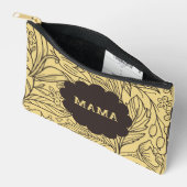 Boter Gele Bloem Print Gepersonaliseerde Cosmetisc Etui (Open)