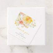 Boter Gele Bloemige Bruidsmeisje Feest Dank Je Bedankjes Labels (In situ)