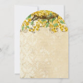 Boter Gele Kersenbloesem Thee Vlek Trouwen Kaart (Achterkant)