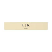 Boter Gele Monogram Huwelijk Uitnodigingen Wikkel (Vlak)