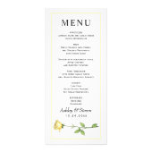 Boter gele roos bloem budget bruiloft kaart (Voorkant)