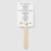 Boter gele roos bloemen bloemenbruiloft programma handwaaier (Achterkant)