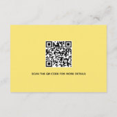 Boter gele roos bloemen QR bruiloft details Informatiekaartje (Achterkant)
