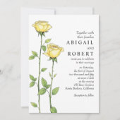 Boter gele roos bloemen romantische bloemenbruilof kaart (Voorkant)