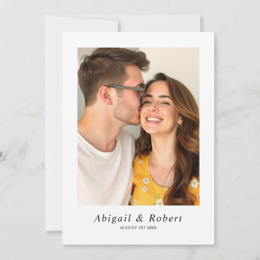 Boter gele roos bloemen romantische bloemenbruilof kaart (Achterkant)