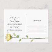 Boter gele roos bloemen romantische bloemenfoto briefkaart (Achterkant)