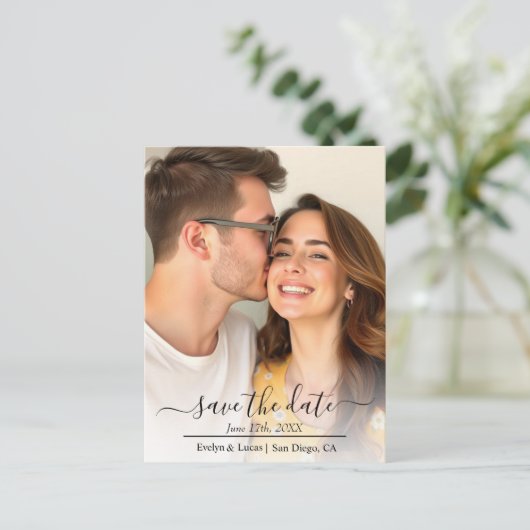 Boter gele roos bloemen romantische bloemenfoto briefkaart (Staand voorkant)