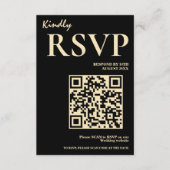 Boter Gele Trouw QR Code RSVP Informatiekaartje (Voorkant)