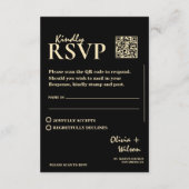 Boter Gele Trouw QR Code RSVP Informatiekaartje (Achterkant)
