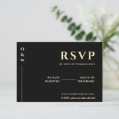 Boter Gele Trouw QR Code RSVP Kaartje (Staand voorkant)