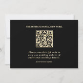Boter Gele Trouwfoto QR-code Elegant Save The Date (Achterkant)