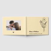 Boter Gele Wilde Bloemen Bruiloft Gastenboek (Volledig)