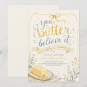 Boter Geloof het Boter Baby Shower Kaart (Voorkant / Achterkant)