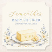Boter Geloof het Boter Baby Shower Kartonnen Onderzetters (Voorkant)