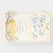Boter Geloof Het Boter Baby Shower Welkom Spandoek (Horizontaal)