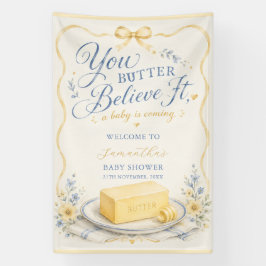 Boter Geloof Het Boter Baby Shower Welkom Spandoek