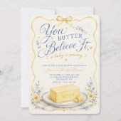 Boter Geloof Het Gele Boter Baby Shower Kaart (Voorkant)