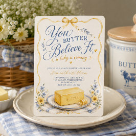 Boter Geloof Het Gele Boter Baby Shower Kaart