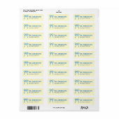 Boter Half Blauwe Strik Bruiloft Feest Retouradres Etiket (Full Sheet)
