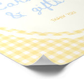 Boter Half Geel Gingham Kaarten en Cadeaus Poster (Hoek)