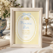 Boter Half Geel Gingham Mimosa Bar