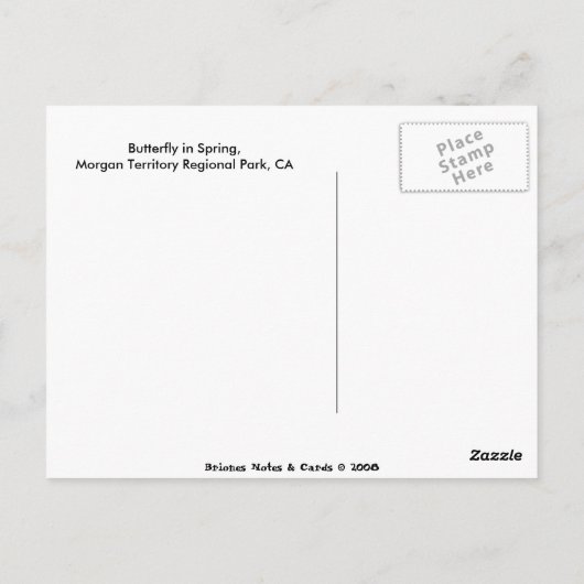 Boter in de lente briefkaart (Achterkant)