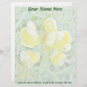 Boter in Eggs Wildflower Letterhead Persoonlijk Briefhoofd (Voorkant / Achterkant)