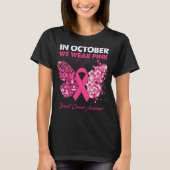 Boter in oktober Draag roze borstkanker T-shirt (Voorkant)