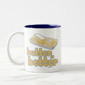 Boter is beter tweekleurige koffiemok (Links)