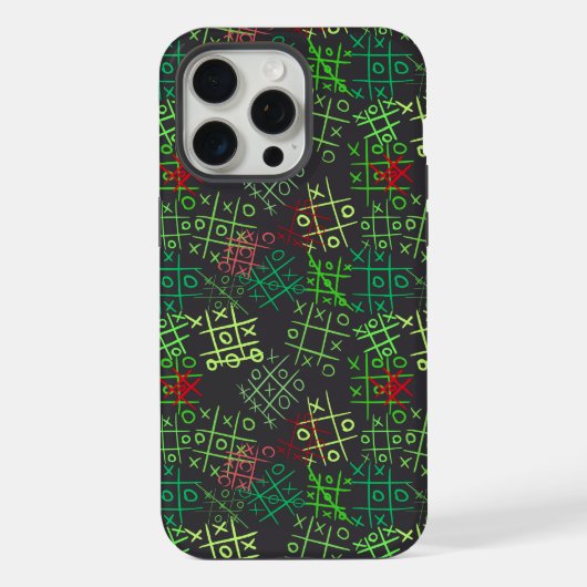 boter kaas en eieren patroon.Groen.B2 DGrijs BG iPhone Hoesje (Achterkant)