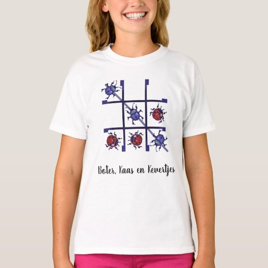 Boter, kaas en kevertjes. Pixelart T-shirt (Voorkant)