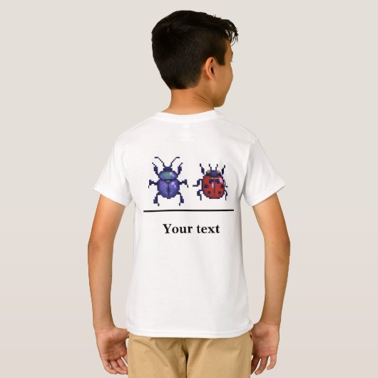 Boter, kaas en kevertjes. Pixelart T-shirt (Achterkant volledig)