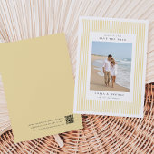 Boter | Klassieke Pinstripe Foto Bruiloft Save The Date