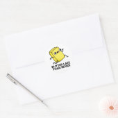 Boter laat dan nooit grappig eten ronde sticker (Envelop)