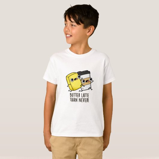 Boter laat dan nooit grappig eten t-shirt (Voorkant volledig)