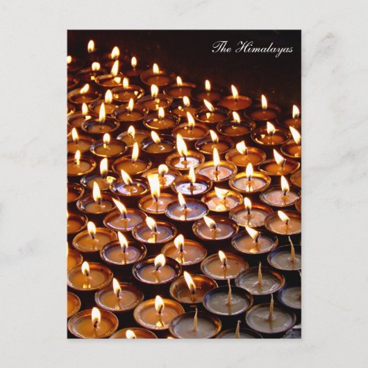 Boter Lamps, gebeden, Nepal / Himalaya Briefkaart (Voorkant)